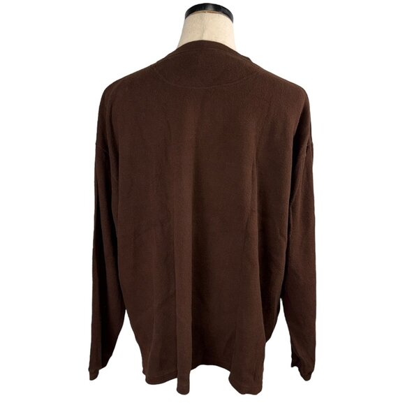 Vintage Cleveland Browns Long Sleeve Striped Sweatshirt XL Brown/Orange 90's - Picture 3 of 8